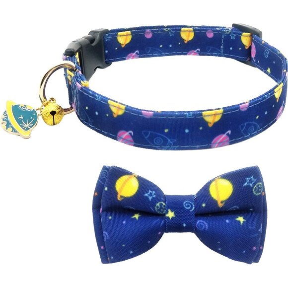 KUDES Dog Bow Tie, Adjustable Dog Collars with Bow Tie and Bells Charm Safety )) - Picture 5 of 7